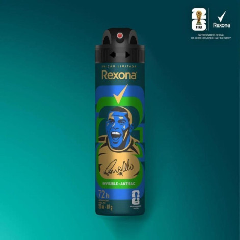 Desodorante Antitranspirante Aerosol Rexona Men Antibacterial + Invisible 72h 150ml