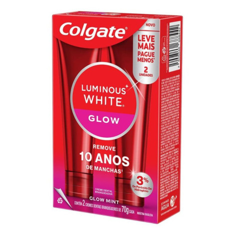 Creme Dental Colgate Luminous White Glow 2 Unidades de 70g Cada