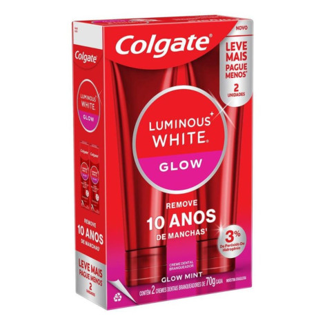Creme Dental Colgate Luminous White Glow 2 Unidades de 70g Cada