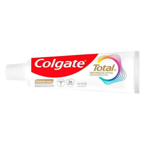 Creme Dental Original Mint Colgate Total Prevenção Ativa Caixa 50g