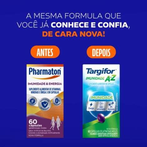 Polivitamínico Targifor Imunidade A-Z 60 Cápsulas