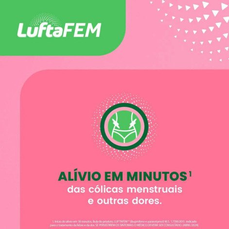 Luftafem Ibuprofeno 200mg + Paracetamol 500mg 12 comprimidos