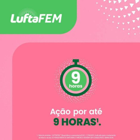 Luftafem Ibuprofeno 200mg + Paracetamol 500mg 12 comprimidos