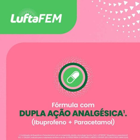 Luftafem Ibuprofeno 200mg + Paracetamol 500mg 12 comprimidos