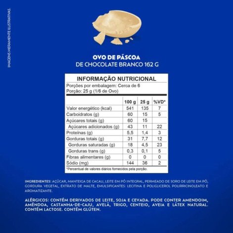 Ovo de Páscoa Lacta Laka Chocolate Branco 162g