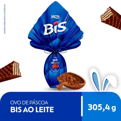 Ovo de Páscoa Lacta Bis Ao Leite 305,4g