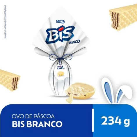 Ovo de Páscoa Lacta Bis Branco 234g