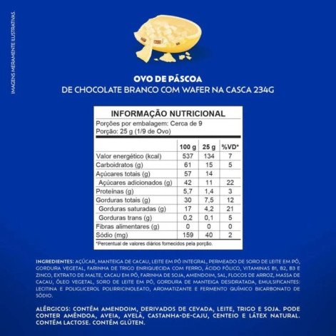 Ovo de Páscoa Lacta Bis Branco 234g