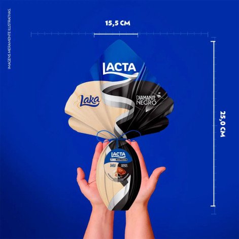 Ovo de Páscoa Lacta Diamante Negro e Laka 494g