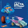 Ovo de Páscoa Lacta Hotwheels 166g Vem Com Carro Super Radical E Cartela De Adesivos Para Decorar