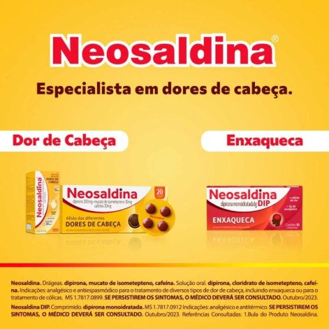 Neosaldina Analgésico 4 Drágeas