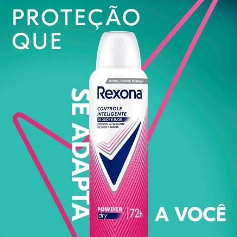 Desodorante Antitranspirante Aerosol Feminino Rexona Powder Dry 72 Horas 150ml