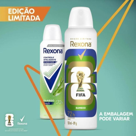 Desodorante Antitranspirante Aerosol Rexona Bamboo Feminino 72h 150ml