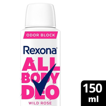 Desodorante Corporal Aerossol Rexona All Body Deo Wild Rose 150ml