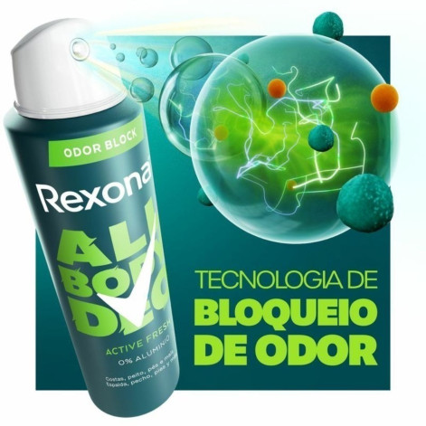 Desodorante Corporal Aerossol Rexona All Body Deo Active Fresh 150ml