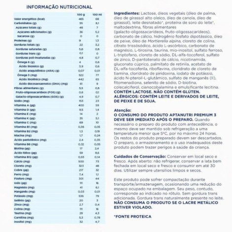 Fórmula Infantil Aptanutri Premium 3 Danone 1 a 3 anos 800g