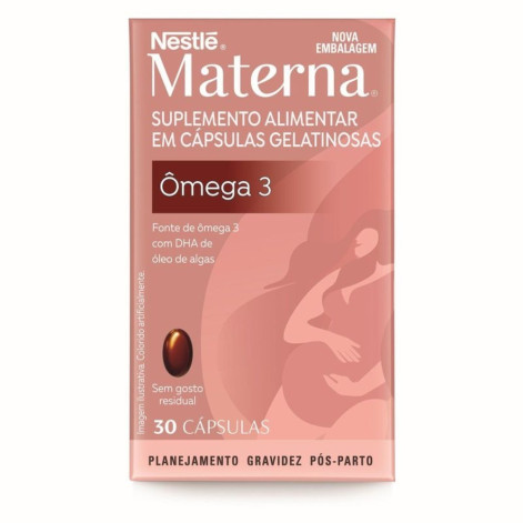 Suplemento Alimentar Adulto Nestlé Materna Ômega 3 Dha De Óleo De Alga 30 Cápsulas
