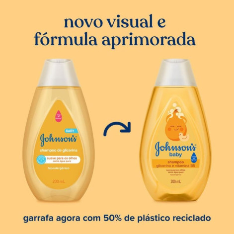 Shampoo para Bebê Johnsons Baby de Glicerina 200ml
