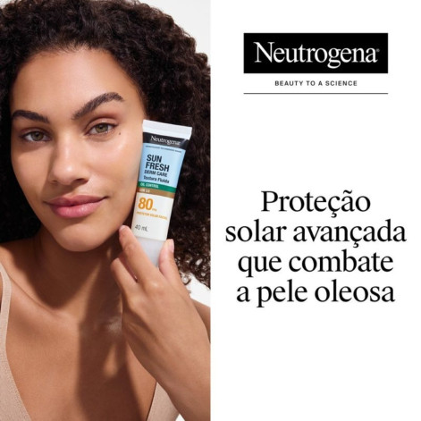Protetor Solar Facial Neutrogena Sun Fresh Derm Care Oil Control Fluido Cor 3.0 FPS80 40ml