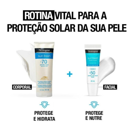 Protetor Solar Corporal Loção FPS 70 Neutrogena Sun Fresh 200ml