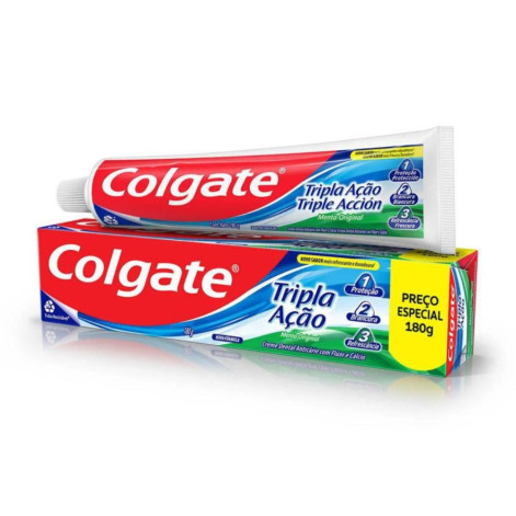 Creme Dental Colgate Tripla Ação Anticárie Menta Original 180g