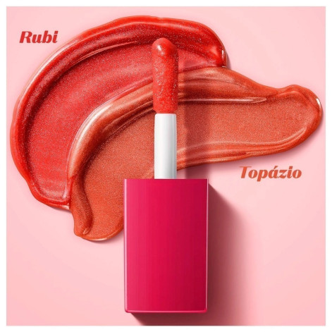 Gloss Labial Líquido Eudora Niina Secrets Gloss Crystal Rubi 7 ml