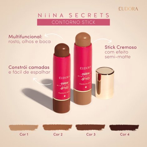 Contorno Facial Niina Secrets Stick Cor 01 5g
