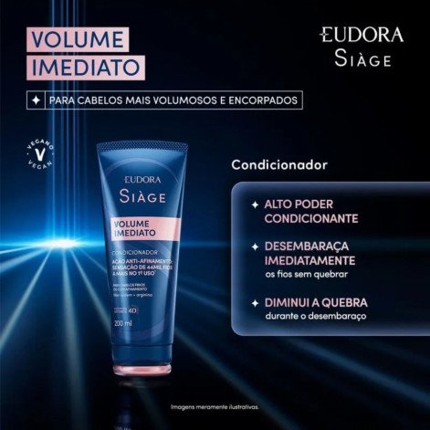 Condicionador Eudora Siàge Volume Imediato 200ml