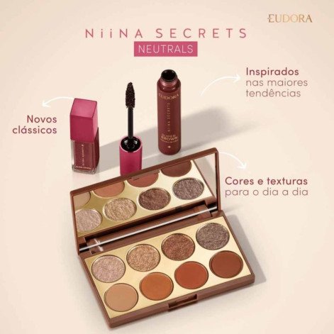 Gloss Labial Niina Secrets Crystal Cream Ônix 7ml