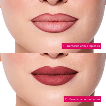 Lapiseira Labial Niina Secrets Soft Petals Vermelho Romântico 1,2g