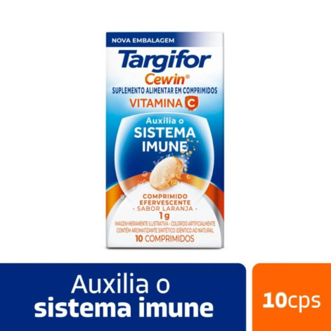 Vitamina C Efervescente Targifor TeProtege Imunidade 1g 10 comprimidos