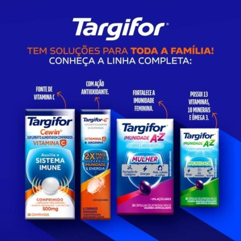 Vitamina C Efervescente Targifor TeProtege Imunidade 1g 10 comprimidos