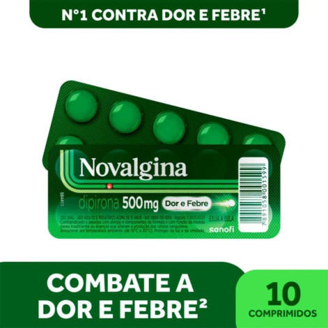 Novalgina Dipirona 500mg 10 comprimidos