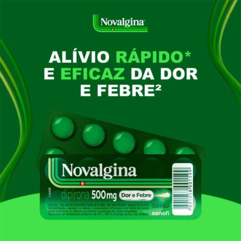 Novalgina Dipirona 500mg 10 comprimidos
