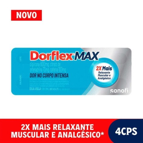Dorflex MAX Analgésico e Relaxante Muscular 4 Comprimidos