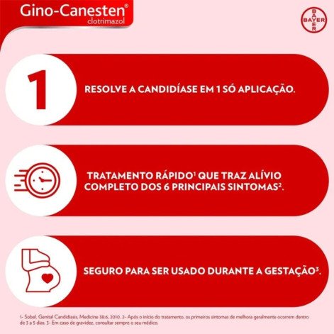 Tratamento da Candidíase Gino-Canesten Comprimido Vaginal 1 dia