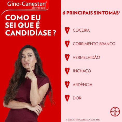 Tratamento da Candidíase Gino-Canesten Comprimido Vaginal 1 dia