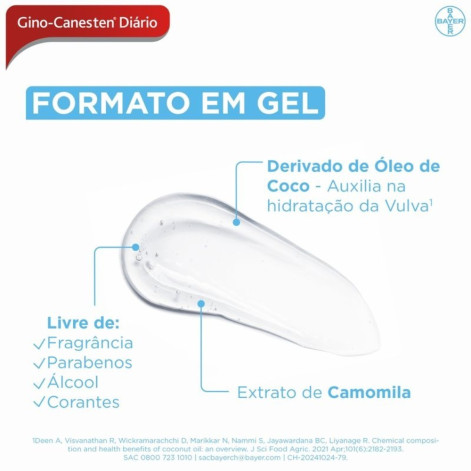 Sabonete Íntimo em Gel Bayer Gino-Canesten Diário Puro Cuidado 200ml