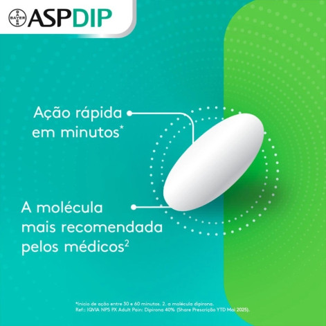 Dipirona Aspdip 500mg 30 Comprimidos Bayer