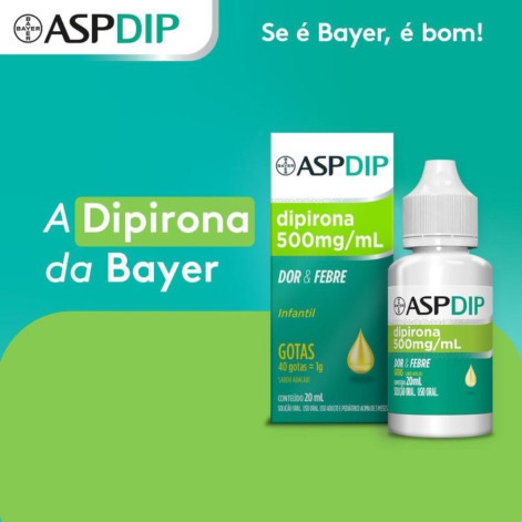Dipirona Aspdip 500mg/ml Gotas Abacaxi 20ml Bayer
