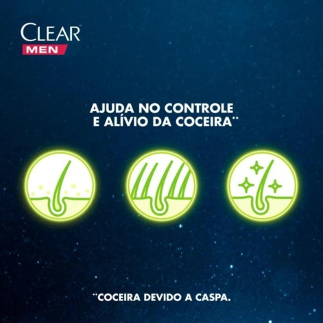 Shampoo Anticaspa Clear Men Controle e Alívio da Coceira 400ml