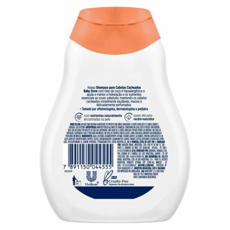 Shampoo Baby Dove Hidratação Enriquecida para Cabelos Cacheados 200ml