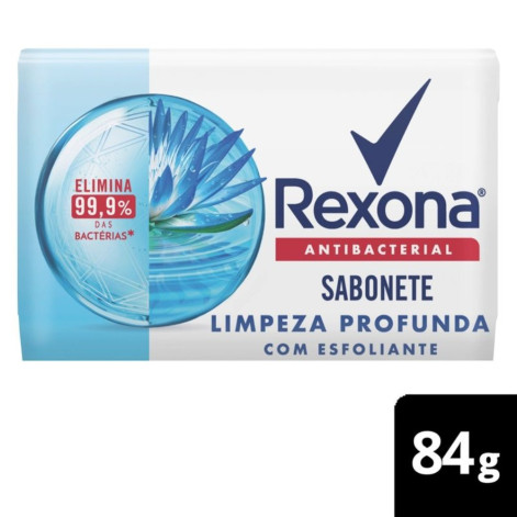 Sabonete em Barra Antibacterial Limpeza Profunda Rexona Cartucho 84g