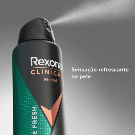 Desodorante Antitranspirante Aerosol Rexona Clinical Intense Fresh Masculino 96h 150ml