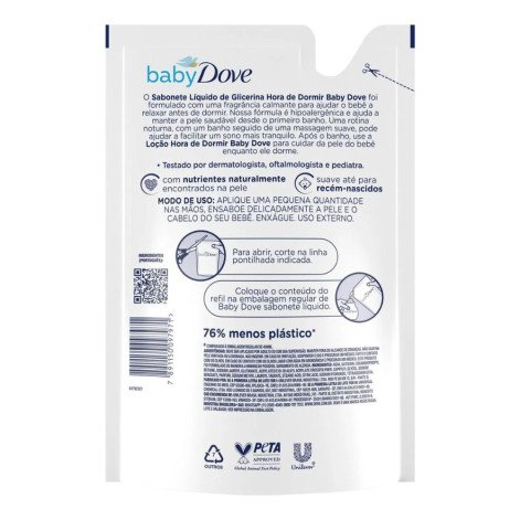 Refil Sabonete Líquido de Glicerina Dove Baby Hidratação Relaxante Hora de Dormir 400ml