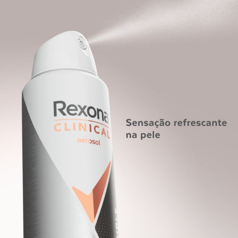 Desodorante Antitranspirante Aerosol Rexona Clinical Invisible 96h 150ml