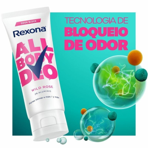 Desodorante Corporal em Creme Rexona All Body Deo Wild Rose 75g