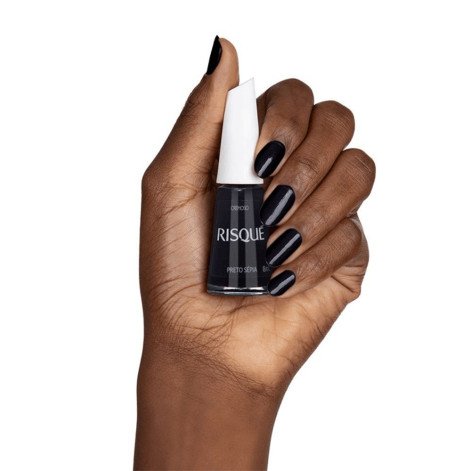 Esmalte Risque Cremoso Preto Sepia 8ml