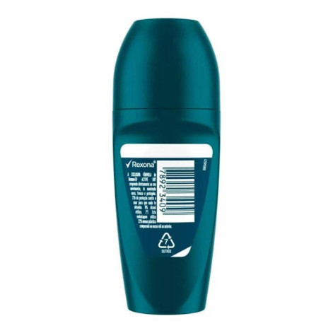 Desodorante Antitranspirante Roll-On Rexona Men Active Dry 72h Sem Álcool 50ml