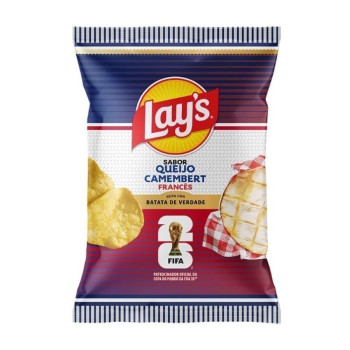 Batata Lays Copa do Mundo Queijo Camembert 62g
